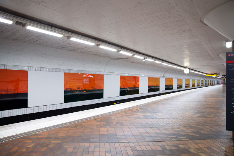 Utställning av Ulf Wahlberg på Skärholmens tunnelbanestation